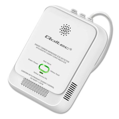 9. QOLTEC CZUJNIK TLENKU WĘGLA (CZADU) | DETEKTOR CO | ALARM 85DB LED