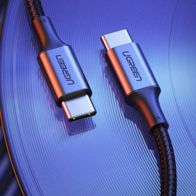 8. Kabel Ugreen US316 70427 USB-C - USB-C PD QC FCP 100W 5A 480Mb/s 1m - szary