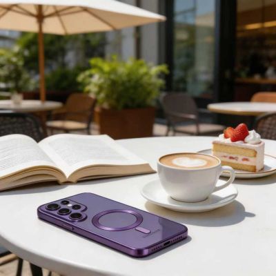 6. Etui Tech-Protect MagFlex MagSafe na Samsung Galaxy S26 Ultra - przezroczysto-fioletowe