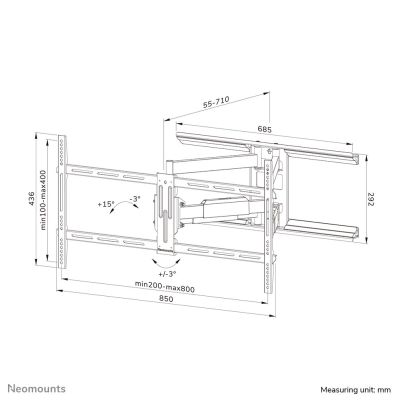 16. Uchwyt ścienny NewStar NEOMOUNTS WL40-550BL18 TV SET ACC WALL MOUNT