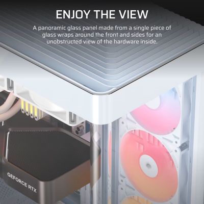 3. Obudowa Corsair FRAME 4500X RS-R ARGB Tempered Glass Mid-Tower, White