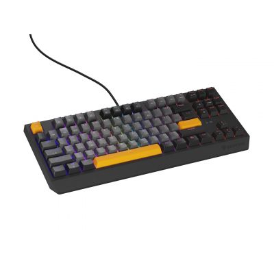 4. GENESIS Thor 230 TKL klawiatura Gaming USB + RF Wireless + Bluetooth QWERTY Czarny, Szary, Pomarańczowy