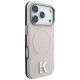 4. Etui Karl Lagerfeld Grained Embossed Ring & Kameo Logo MagSafe na iPhone 18 Pro / 17 Pro - beżowe