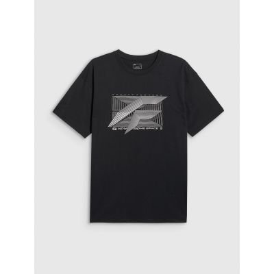 7. T-shirt regular z nadrukiem męski F 4FRAW25TTSHM3259-20S
