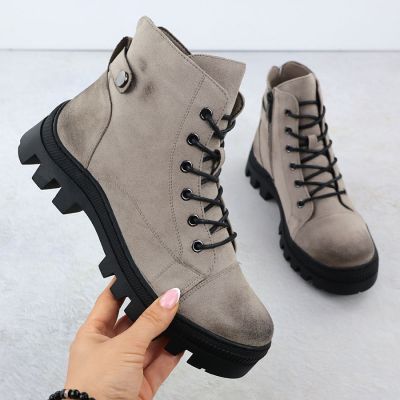 3. Botki damskie khaki Potocki Z25-JE19317