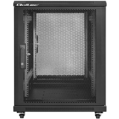 2. QOLTEC SZAFA RACK 19" | 15U | 600X855X600 | PERFOROWANE DRZWI
