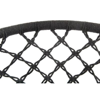 21. HAMAK AŻUROWY FOTEL WISZĄCY BOCIANIE GNIAZDO 80x60CM CIEMNY SZARY