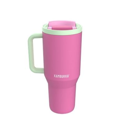 21. Kubek termiczny ze słomką Kambukka Rio Tumbler 950ml, Bubblegum Mint