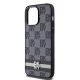 6. Etui DKNY Leather Checkered Mono Pattern & Printed Stripes na iPhone 14 Pro Max - czarne