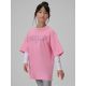 3. T-shirt loose z nadrukiem dziewczęcy 4F 4FJRSS26TTSHF3453-56S