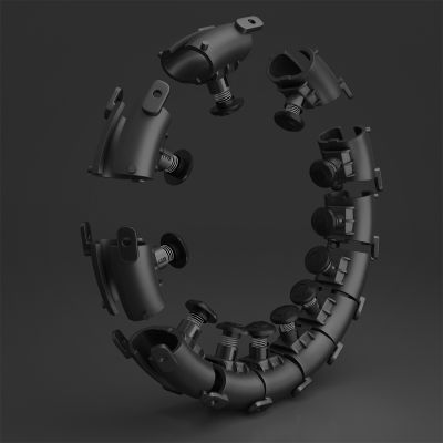 13. ZESTAW HULA HOP HHW12 BLACK Z WYPUSTKAMI I OBCIĄŻNIKIEM HMS + PAS BR163 BLACK PLUS SIZE