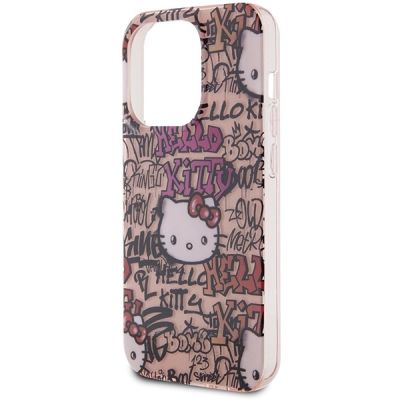 6. Etui Hello Kitty IML Tags Graffiti na iPhone 15 Pro Max - różowe