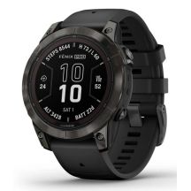 Garmin Fenix 7 Pro 47mm Sapphire Solar Carbon Gray DLC Titanium z czarnym paskiem