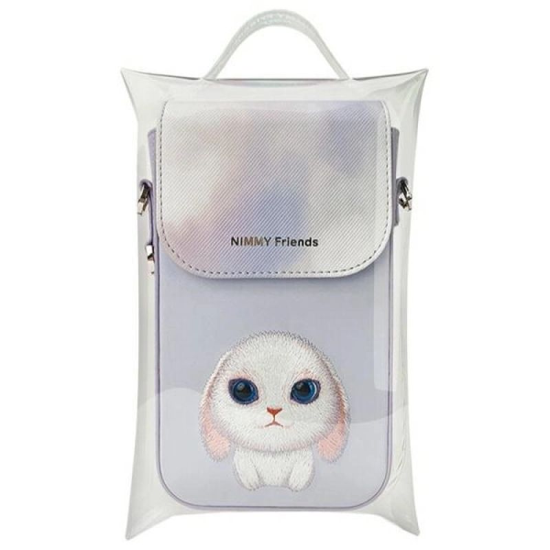 9. Torebka Nimmy Big Eyed Pet 2.0 Rabbit na telefon - fioletowa
