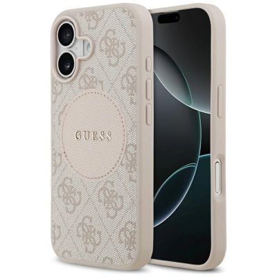 Etui Guess 4G Circle Classic Logo MagSafe na iPhone 17 - różowe