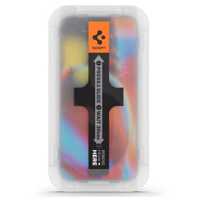 12. Szkło hartowane Spigen Glas.tR EZ Fit na iPhone 13 / 13 Pro / 14 / 16e / 17e- 2 szt.