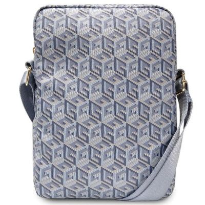 3. Torba Guess GCube Stripe Tablet Bag na tablet 10'' - niebieska
