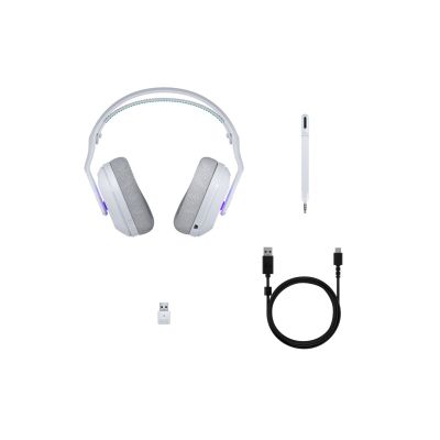 14. Logitech G G522 Lightspeed Zestaw słuchawkowy Bezprzewodowy Opaska na głowę Gaming USB Type-C Bluetooth Biały