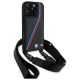 3. Etui BMW M Edition Carbon Tricolor Lines & Strap na iPhone 16 Pro Max - czarne