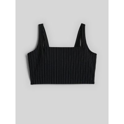 6. Crop-top slim w paski damski  4F 4FRAW26TSLEF373-20S