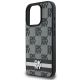 6. Etui DKNY Checkered Pattern & Printed Stripes na iPhone 16 Pro Max - czarne