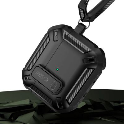 5. Etui Tech-Protect X-Carbo na AirPods Pro 1 / 2 - czarne