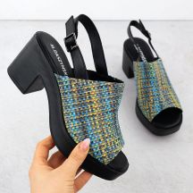 Sandały damskie na słupku plecionki M.Daszyński MR23126-7