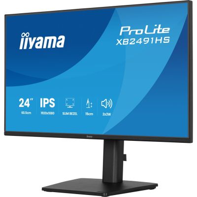 28. iiyama ProLite XB2491HS-B1 monitor komputerowy 60,5 cm (23.8") 1920 x 1080 px Full HD LCD Czarny