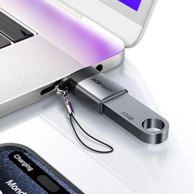 5. Adapter USB Acefast J7 USB-A - USB-C - szary