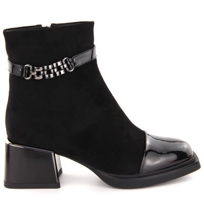 6. Botki D&A S.Barski na ozdobnym obcasie Premium Collection W MR880-018 OLI269A