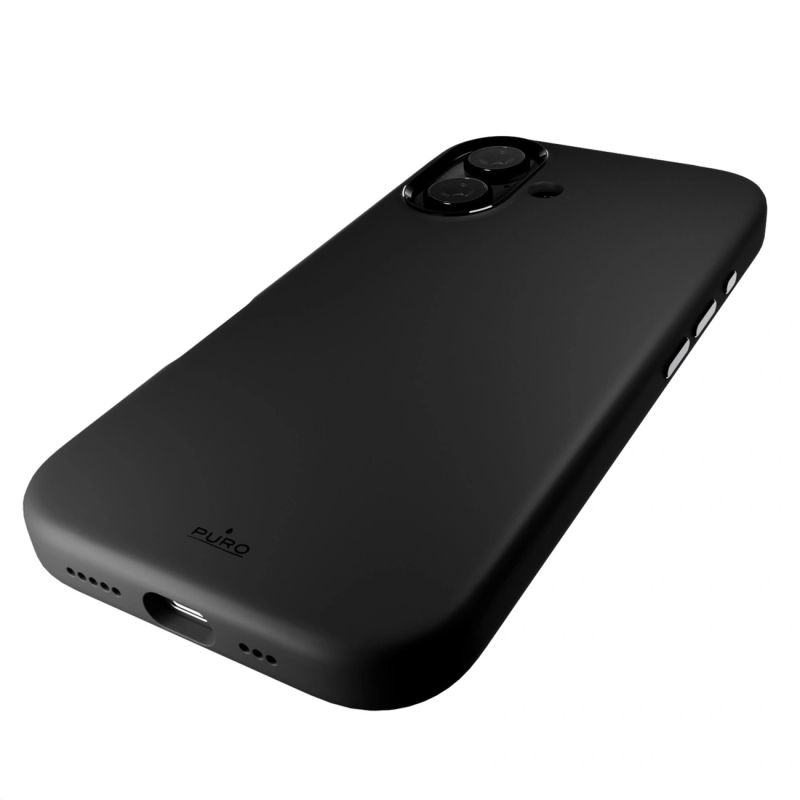 5. Etui silikonowe Puro Icon Mag Pro MagSafe do iPhone 16 - czarne