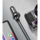 12. Baseus ładowarka samochodowa 2x USB 4,8A 24W z LCD + kabel 3w1 USB - USB Typ C / micro USB / Lightning 1,2m czarny (TZCCBX-0G)