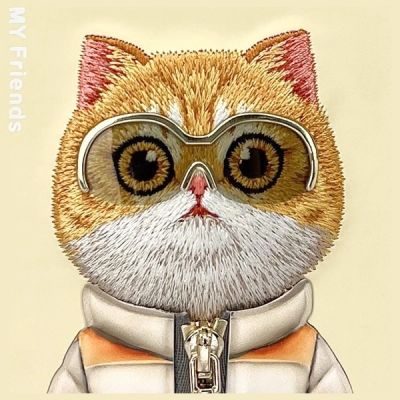 7. Etui Nimmy Cool&Cute 2.0 Cat na iPhone 16 Pro - zielone