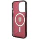7. Etui Ferrari Translucent MagSafe na iPhone 14 Pro - czerwone