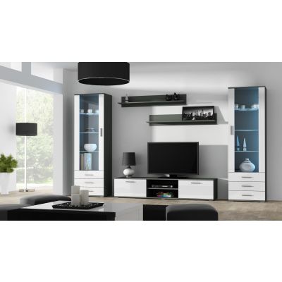 6. Witryna SOHO S1 szary/ biały połysk