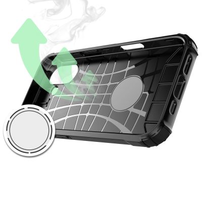6. Etui Hybrid Armor na iPhone 17 pancerne - czarne