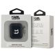 3. Etui Karl Lagerfeld Monogram Choupette Head na AirPods 1 / 2 - czarne