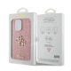 8. Etui Guess Glitter Script Big 4G do iPhone 15 Pro - różowe
