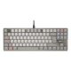 7. Przewodowa mechaniczna klawiatura CHERRY TAS KC 500 MX LP 2.0 Ivory z layoutem DE