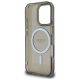 7. Etui Guess IML Glitter Circle MagSafe na iPhone 16 Pro - czarne