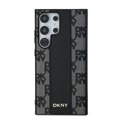 3. Etui DKNY Leather Checkered Mono Pattern MagSafe na Samsung Galaxy S24 Ultra - czarne