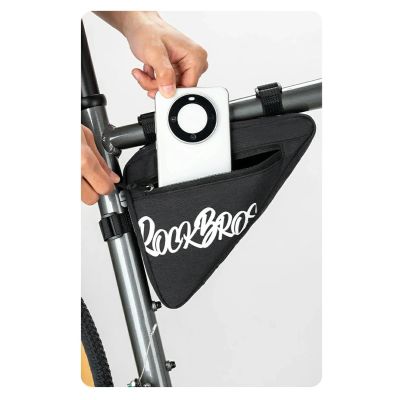 3. Torba rowerowa Rockbros G001 Flash Journey na ramę trójkątna 0.8 l - czarna