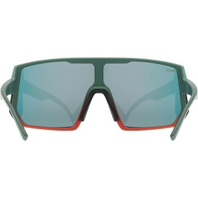 5. Uvex sportstyle 235 Okulary do wielu sportów Unisex Półobwódkowe Zielony, Czerwony
