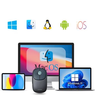 5. Bezprzewodowa mysz Ugreen MU102 FUN+ Bluetooth / 2.4 GHz - czarna