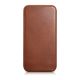 2. iCarer CE Oil Wax Premium Leather Folio Case skórzane etui iPhone 14 Plus z klapką magnetyczne MagSafe brązowy (AKI14220707-BN)