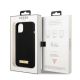 8. Etui Guess Silicone Logo Plate MagSafe na iPhone 13 - czarne