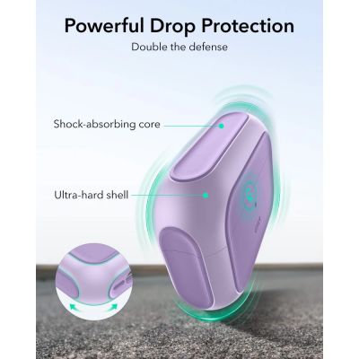 4. Etui ESR Orbit Halolock MagSafe na AirPods Pro - fioletowe
