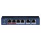 4. Hikvision DS-3E0106HP-E łącza sieciowe Nie zarządzany Fast Ethernet (10/100) Obsługa PoE Niebieski