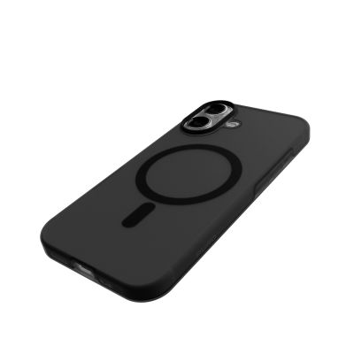 9. Etui silikonowe Puro Daylight kompatybilne z Magsafe na iPhone 17 - półprzezroczyste czarne