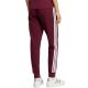 3. Spodnie damskie adidas Essentials 3-Stripes Fleece Slim bordowe KF8321